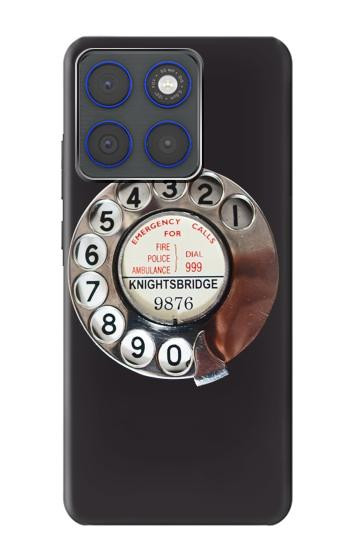 S0059 Retro Rotary Phone Dial On Hülle Schutzhülle Taschen für Motorola Edge 70