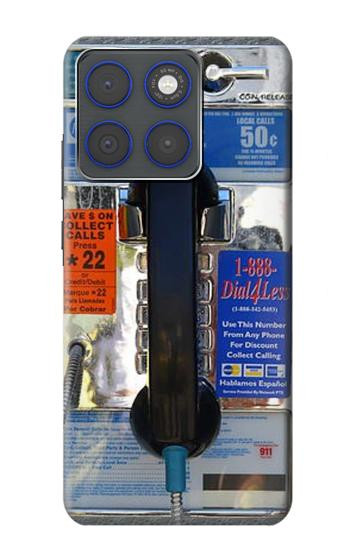S0087 Payphone Hülle Schutzhülle Taschen für Motorola Edge 70