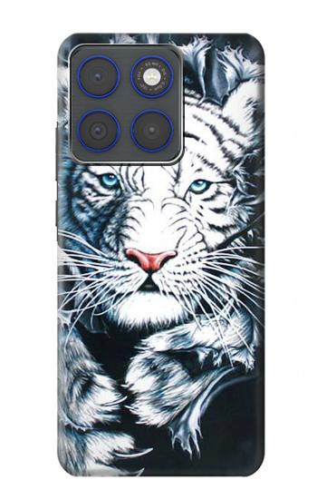 S0265 White Tiger Hülle Schutzhülle Taschen für Motorola Edge 70