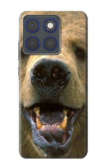 S0840 Grizzly Bear Face Hülle Schutzhülle Taschen für Motorola Edge 70