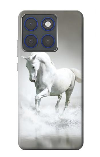 S0932 White Horse Hülle Schutzhülle Taschen für Motorola Edge 70