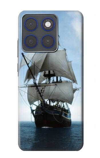 S1096 Sailing Ship in an Ocean Hülle Schutzhülle Taschen für Motorola Edge 70