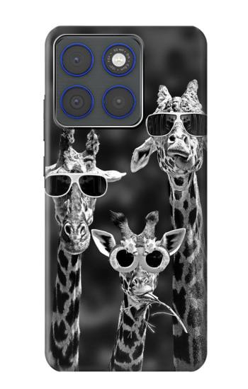 S2327 Giraffes With Sunglasses Hülle Schutzhülle Taschen für Motorola Edge 70