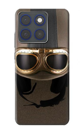 S2645 Vintage Brown Goggles Motorcycle Helmet Hülle Schutzhülle Taschen für Motorola Edge 70