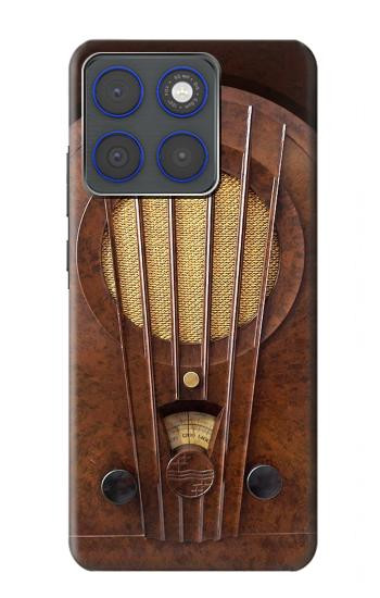 S2655 Vintage Bakelite Deco Radio Hülle Schutzhülle Taschen für Motorola Edge 70