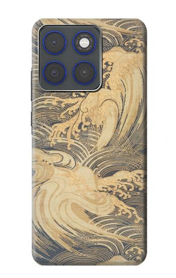 S2680 Japan Art Obi With Stylized Waves Hülle Schutzhülle Taschen für Motorola Edge 70