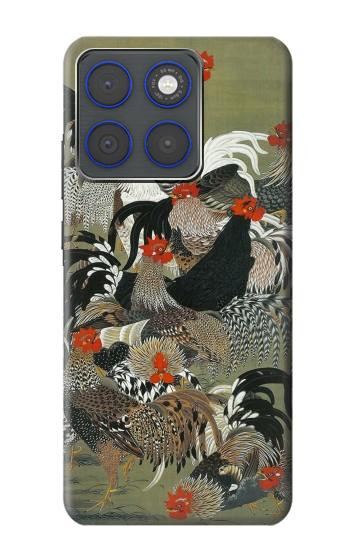 S2699 Ito Jakuchu Rooster Hülle Schutzhülle Taschen für Motorola Edge 70