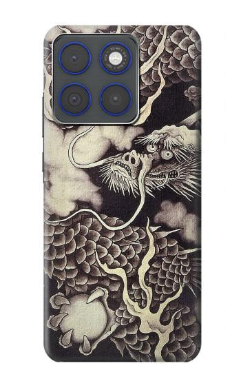 S2719 Japan Painting Dragon Hülle Schutzhülle Taschen für Motorola Edge 70