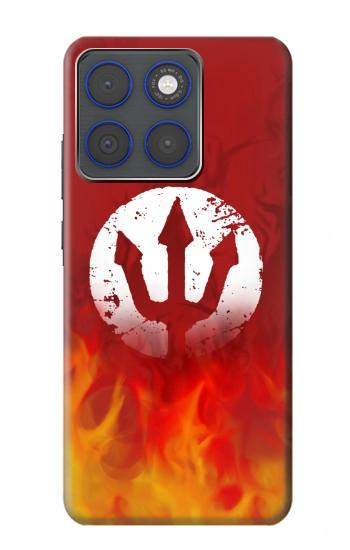 S2803 Fire Red Devil Spear Symbol Hülle Schutzhülle Taschen für Motorola Edge 70