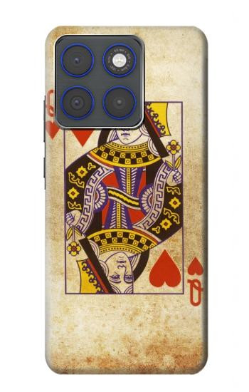 S2833 Poker Card Queen Hearts Hülle Schutzhülle Taschen für Motorola Edge 70
