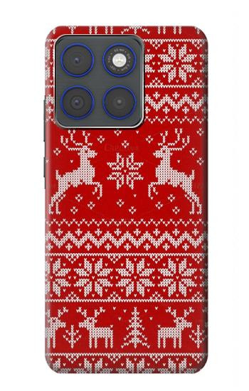 S2835 Christmas Reindeer Knitted Pattern Hülle Schutzhülle Taschen für Motorola Edge 70