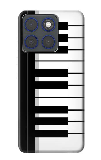 S3078 Black and White Piano Keyboard Hülle Schutzhülle Taschen für Motorola Edge 70