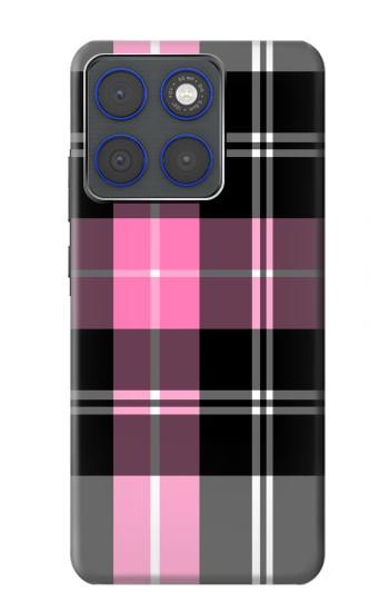 S3091 Pink Plaid Pattern Hülle Schutzhülle Taschen für Motorola Edge 70