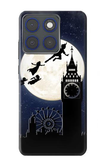 S3249 Peter Pan Fly Full Moon Night Hülle Schutzhülle Taschen für Motorola Edge 70