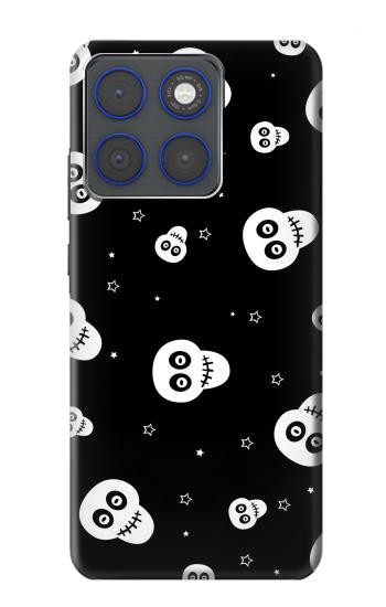 S3261 Smile Skull Halloween Pattern Hülle Schutzhülle Taschen für Motorola Edge 70