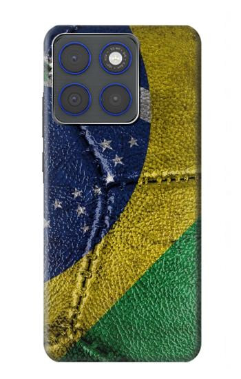 S3297 Brazil Flag Vintage Football Graphic Hülle Schutzhülle Taschen für Motorola Edge 70