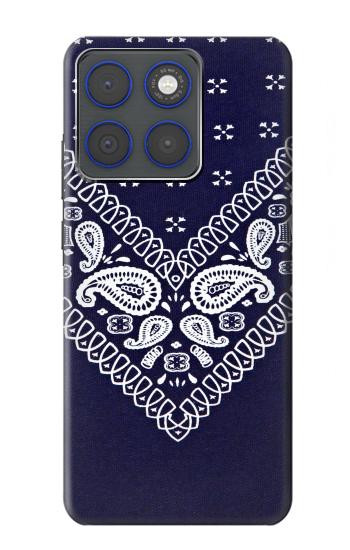 S3357 Navy Blue Bandana Pattern Hülle Schutzhülle Taschen für Motorola Edge 70