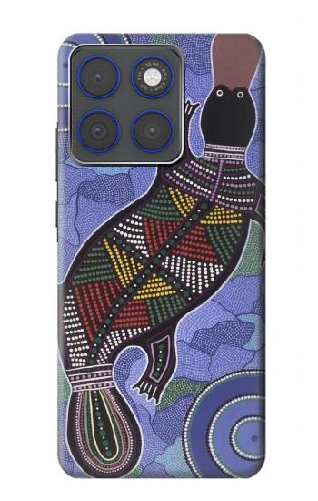 S3387 Platypus Australian Aboriginal Art Hülle Schutzhülle Taschen für Motorola Edge 70