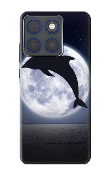 S3510 Dolphin Moon Night Hülle Schutzhülle Taschen für Motorola Edge 70