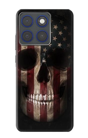 S3850 American Flag Skull Hülle Schutzhülle Taschen für Motorola Edge 70