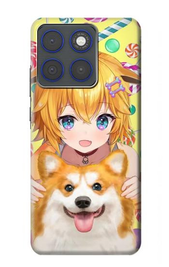 S3918 Baby Corgi Dog Corgi Girl Candy Hülle Schutzhülle Taschen für Motorola Edge 70