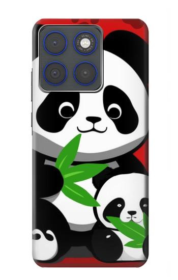 S3929 Cute Panda Eating Bamboo Hülle Schutzhülle Taschen für Motorola Edge 70