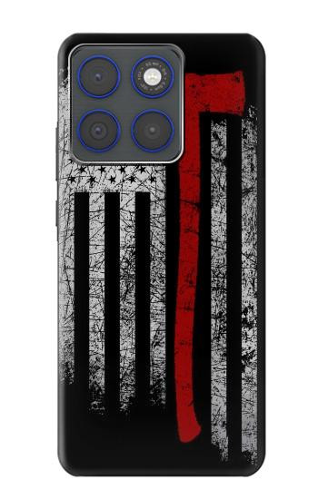 S3958 Firefighter Axe Flag Hülle Schutzhülle Taschen für Motorola Edge 70