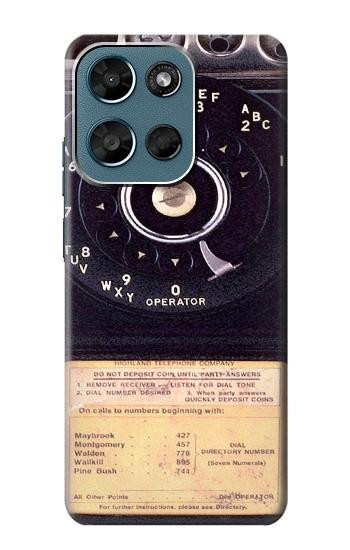 S0086 Payphone Vintage Hülle Schutzhülle Taschen für Motorola Moto G (2026), G Play (2026)