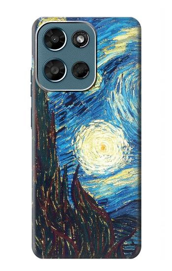 S0582 Van Gogh Starry Nights Hülle Schutzhülle Taschen für Motorola Moto G (2026), G Play (2026)