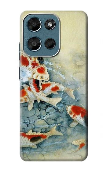 S1654 Koi Carp Fish Art Painting Hülle Schutzhülle Taschen für Motorola Moto G (2026), G Play (2026)