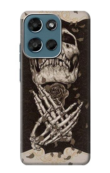 S1676 Skull Rose Hülle Schutzhülle Taschen für Motorola Moto G (2026), G Play (2026)