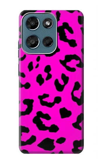 S1850 Pink Leopard Pattern Hülle Schutzhülle Taschen für Motorola Moto G (2026), G Play (2026)