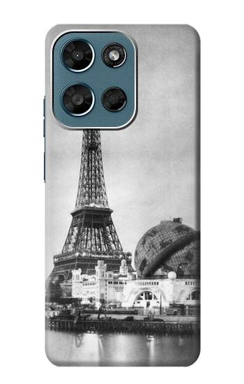S2350 Old Paris Eiffel Tower Hülle Schutzhülle Taschen für Motorola Moto G (2026), G Play (2026)