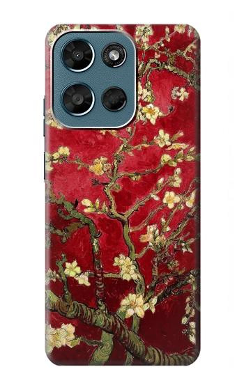 S2414 Red Blossoming Almond Tree Van Gogh Hülle Schutzhülle Taschen für Motorola Moto G (2026), G Play (2026)