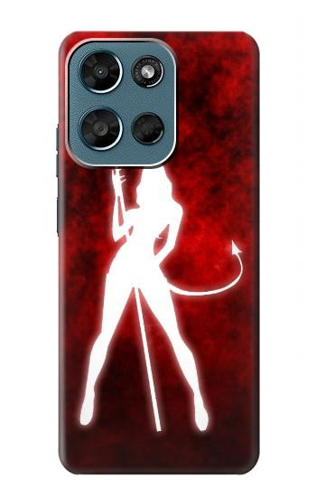 S2455 Sexy Devil Girl Hülle Schutzhülle Taschen für Motorola Moto G (2026), G Play (2026)
