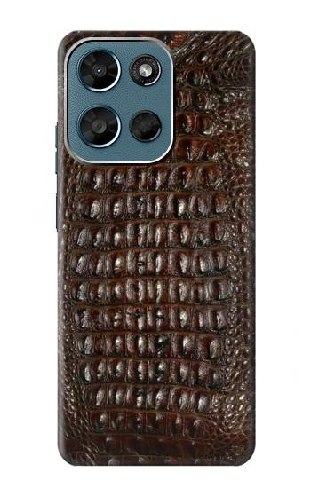 S2850 Brown Skin Alligator Graphic Printed Hülle Schutzhülle Taschen für Motorola Moto G (2026), G Play (2026)