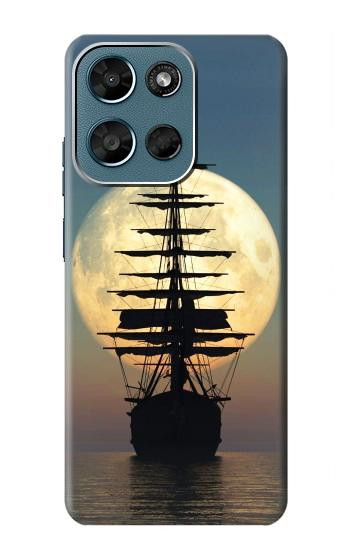 S2897 Pirate Ship Moon Night Hülle Schutzhülle Taschen für Motorola Moto G (2026), G Play (2026)