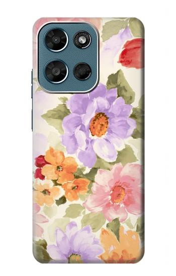 S3035 Sweet Flower Painting Hülle Schutzhülle Taschen für Motorola Moto G (2026), G Play (2026)