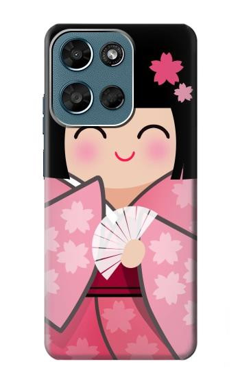 S3042 Japan Girl Hina Doll Kimono Sakura Hülle Schutzhülle Taschen für Motorola Moto G (2026), G Play (2026)