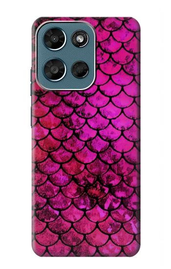 S3051 Pink Mermaid Fish Scale Hülle Schutzhülle Taschen für Motorola Moto G (2026), G Play (2026)