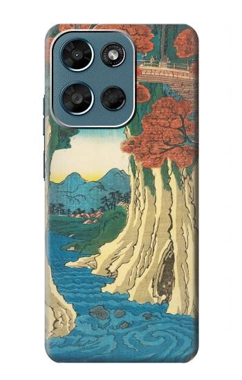 S3348 Utagawa Hiroshige The Monkey Bridge Hülle Schutzhülle Taschen für Motorola Moto G (2026), G Play (2026)