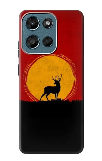 S3513 Deer Sunset Hülle Schutzhülle Taschen für Motorola Moto G (2026), G Play (2026)