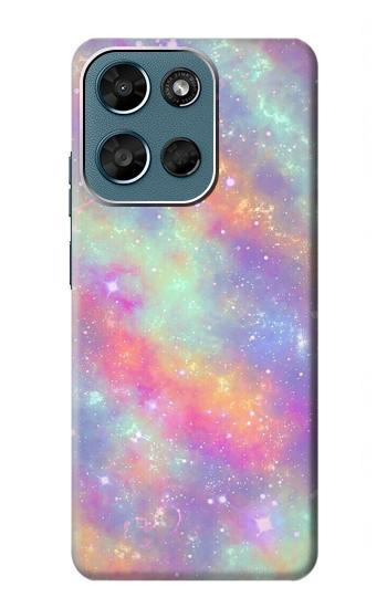 S3706 Pastel Rainbow Galaxy Pink Sky Hülle Schutzhülle Taschen für Motorola Moto G (2026), G Play (2026)