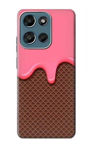 S3754 Strawberry Ice Cream Cone Hülle Schutzhülle Taschen für Motorola Moto G (2026), G Play (2026)