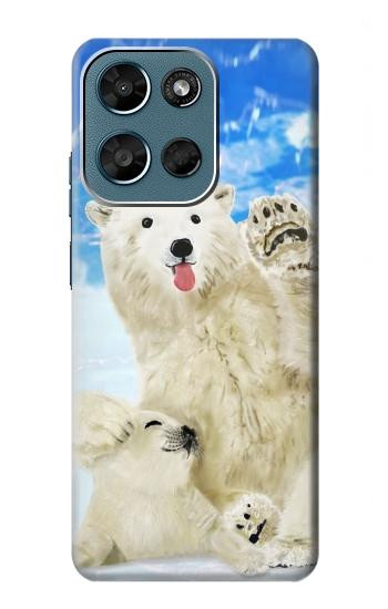 S3794 Arctic Polar Bear and Seal Paint Hülle Schutzhülle Taschen für Motorola Moto G (2026), G Play (2026)