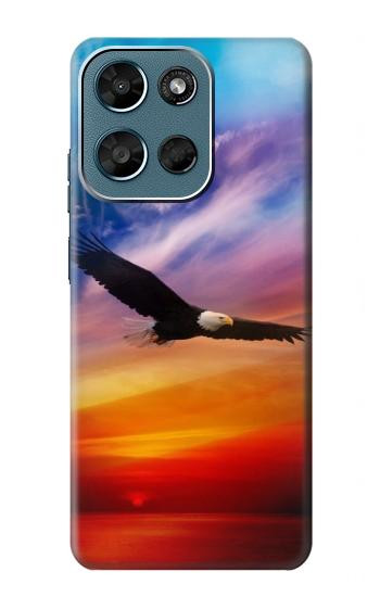 S3841 Bald Eagle Flying Colorful Sky Hülle Schutzhülle Taschen für Motorola Moto G (2026), G Play (2026)