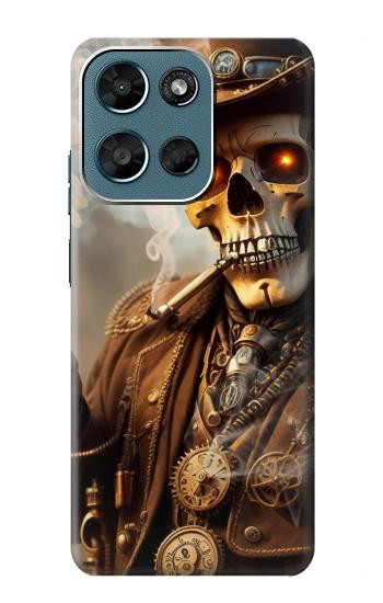 S3949 Steampunk Skull Smoking Hülle Schutzhülle Taschen für Motorola Moto G (2026), G Play (2026)