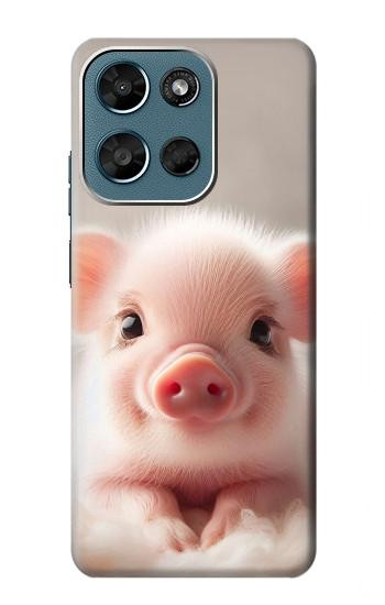 S3979 Cute Baby Pig Hülle Schutzhülle Taschen für Motorola Moto G (2026), G Play (2026)