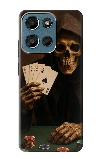 S3994 Grim Reaper Poker Win Hülle Schutzhülle Taschen für Motorola Moto G (2026), G Play (2026)