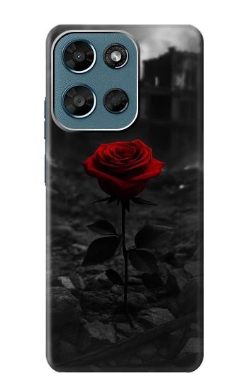 S4048 Red Rose Ruins Hülle Schutzhülle Taschen für Motorola Moto G (2026), G Play (2026)